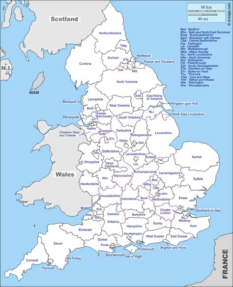 England : free map, free blank map, free outline map, free base map : boundaries, counties ...