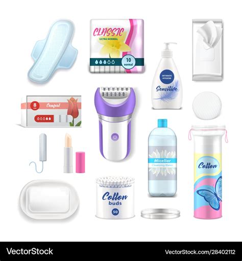 Female hygiene and daily health care products Vector Image