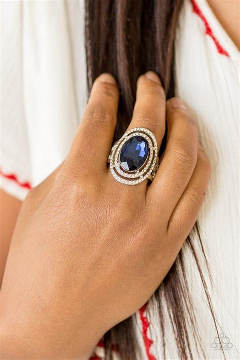 Making History - Blue Paparazzi Ring | Blue gems, Blue rhinestones, Blue rings