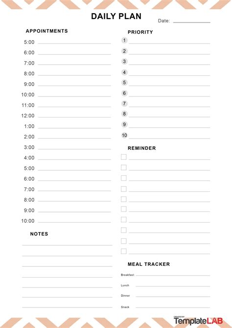 47 Printable Daily Planner Templates (FREE in Word/Excel/PDF)