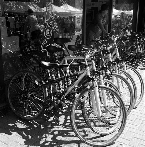 Bike Store in Black and White Digital Art by Harry Tart - Pixels