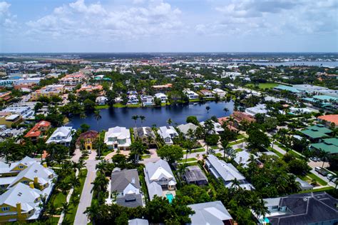 Aerial photo of Downtown Naples Florida shot with a drone - Heights Title Services, LLC