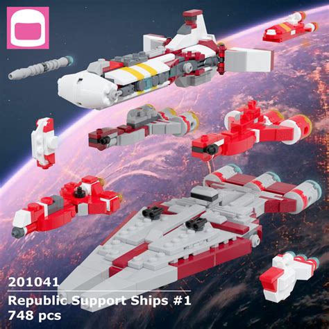 LEGO MOC Republic Support Ships #1 by ky-e bricks | Rebrickable - Build ...