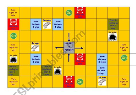 Directions I - Board game - to go with Directions II - ESL worksheet by nita551