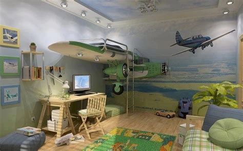 Airplane Room - Coolest Room EVER! | Airplane room decor, Boy bedroom design, Bedroom themes