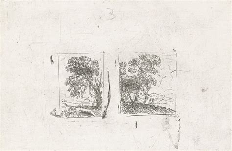 Claude Lorrain, Les deux paysages (The two landscapes) (ca. 1630), etching, 13 x 19.8 cm ...