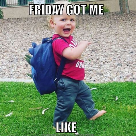 Friday got me like #friday #tgif | Funny friday memes, Happy friday meme, Tgif funny