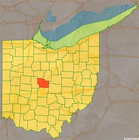 Map of Delaware County, Ohio - Thong Thai Real