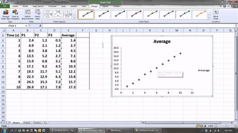 Plotting a scatter graph in excel - YouTube