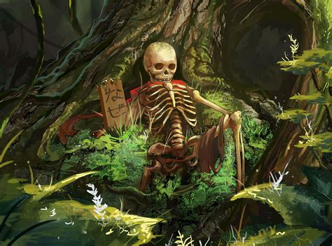 skulls, Painting, Art, Forests, Skeleton, Fantasy, Skull, Skeleton, Skeletons Wallpapers HD ...