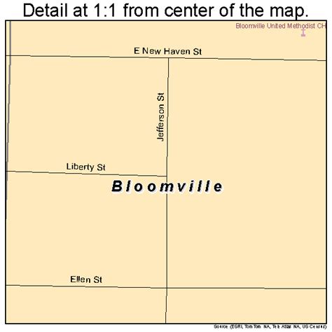 Bloomville Ohio Street Map 3907286