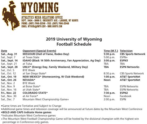 University Of Wyoming Football Schedule - happy birthday to my best friend