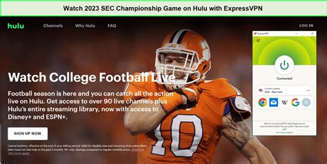 Watch 2023 SEC Championship Game in UK on Hulu