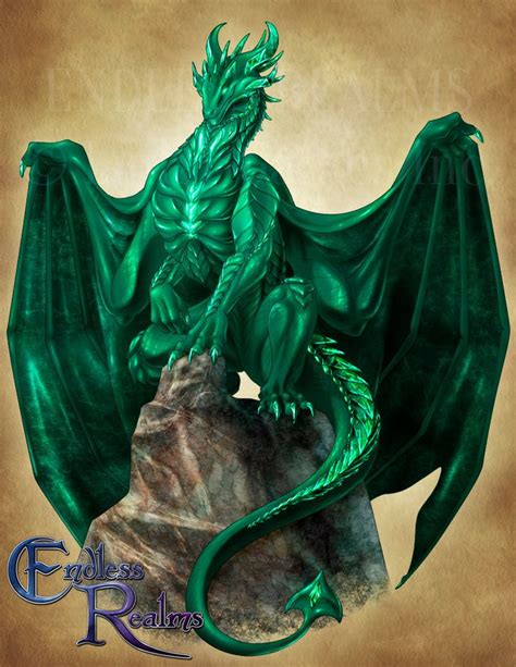 Endless Realms bestiary - Emerald Dragon by jocarra.deviantart.com on ...