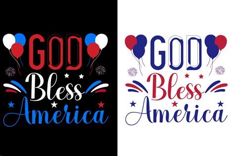 God Bless America Quotes T Shirt Graphic by Store Hut · Creative Fabrica