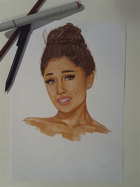 Portrait drawing - Ariana Grande by helloimelise on Newgrounds