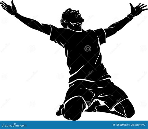 Soccer Winning Goal stock vector. Illustration of team - 156050283