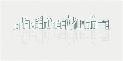 Premium Vector | Vector silhouette cityscape illustration