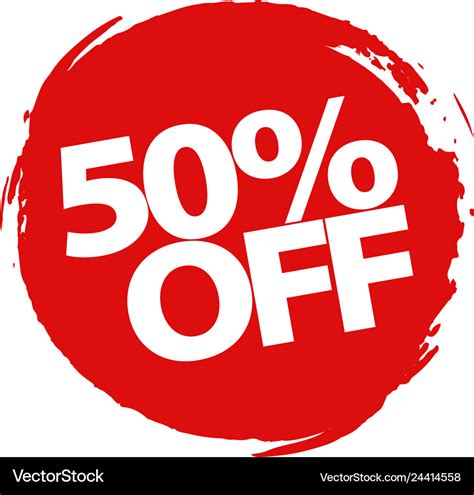 Special offer 50 percent discount design Vector Image