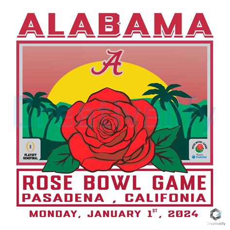 Alabama Rose Bowl Game SVG Sport Team File - CreativeLify