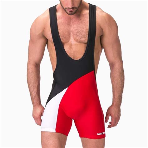 BARCODE BERLIN Luckenwalde color contrast wrestling singlet fetish sport