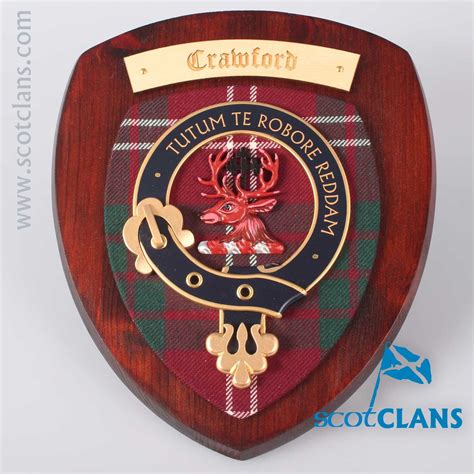 Crawford Clan Crest and Tartan Wall Plaque | Scottish clans, Wall plaques, Crawford