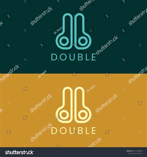 Abstract Double Logo Design Modern Minimalist Stock Vector (Royalty ...