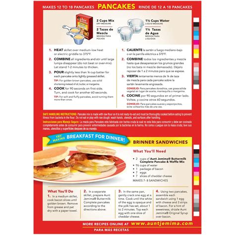 Aunt Jemima Pancake Mix Recipe Back Of Box | Blog Dandk