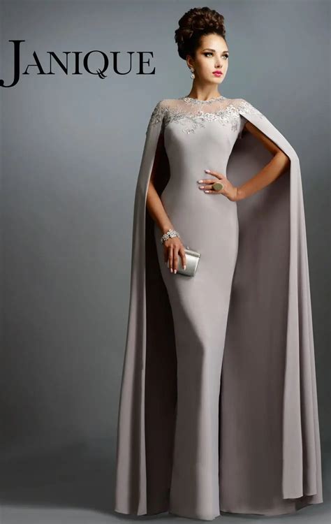 Hot Sale Designer Lace Silver Janique Evening Dresses 2015 Long Formal ...