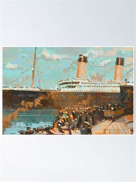 "RMS Titanic leaving Southampton - Painting by Eliott Sontot" Poster by EliottChacoco | Redbubble