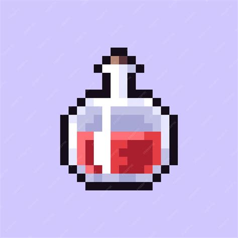 Premium Vector | Pixel art potion vector