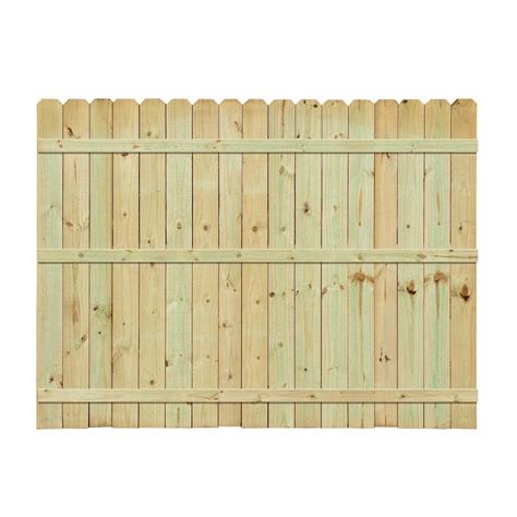 6 ft. H x 8 ft. W Pressure-Treated Pine Dog-Ear Fence Panel-158083 - The Home Depot