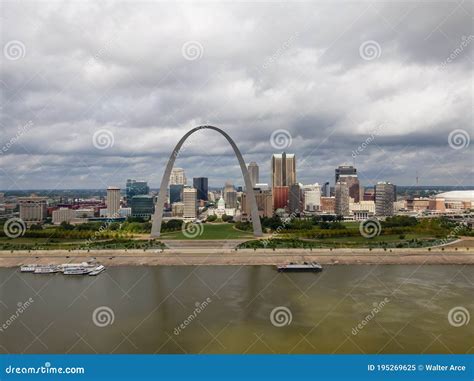 Aerial Views of St. Louis, Missouri with the St Louis Arch Editorial Image - Image of ...