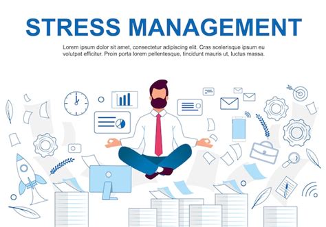 Premium Vector | Vector illustration stress management cartoon.