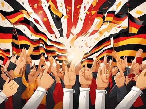 Premium AI Image | Square Banner illustration of German Unity Day ...