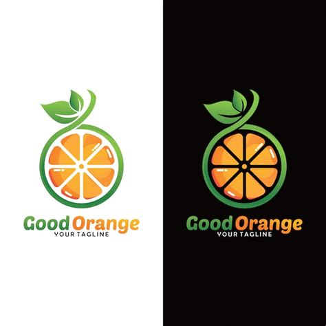 Premium Vector | Fresh orange fruit logo