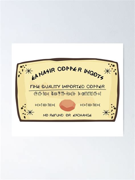 "EA Nasir Best Copper Merchant Mesopotamia Business Card" Poster for Sale by alltheprints ...