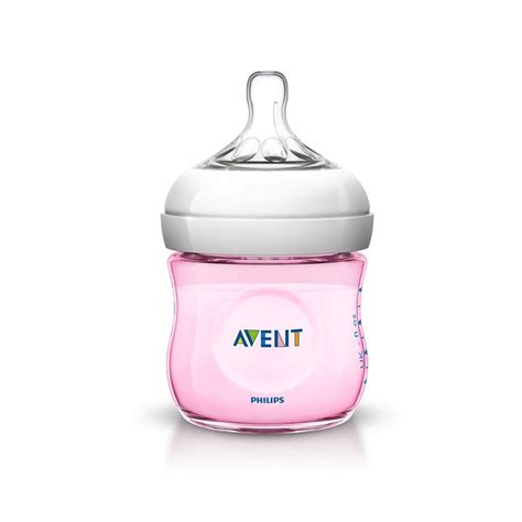 Avent Natural Plastic Baby Bottle Pink 125ml - Mother & Baby from ...