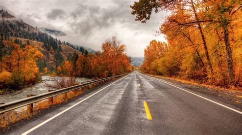 Wallpaper Road, trees, autumn 1920x1200 Picture, Image