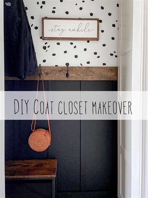 DIY Coat Closet Makeover - Instagram @clickwithmrsquick in 2021 | Closet makeover small, Closet ...