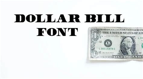 Dollar Bill Free Font » Fonts Max