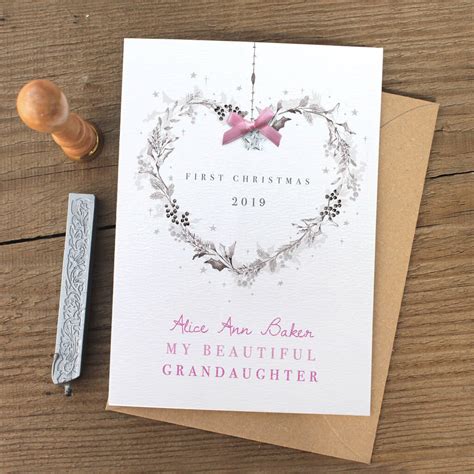 Personalised Baby's First Christmas Card By Stephanie Davies | notonthehighstreet.com