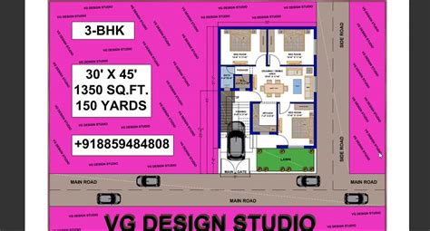 VG DESIGN STUDIO on LinkedIn: 30'x45' 150 Yard House Plan || 2D house plan || Car Parking || Modern…