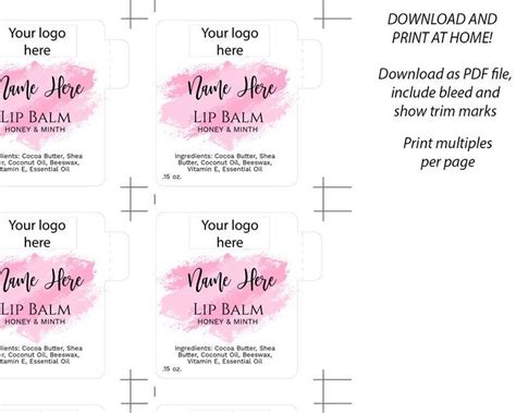 Salon Business Cards, Makeup Artist Business Cards, Diy Labels, Soap Labels, Lip Balm Labels ...