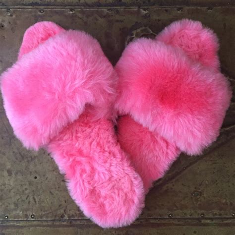 Vintage Glam Boudoir Fuzzy Slippers Pink Bedroom Slippers | Etsy