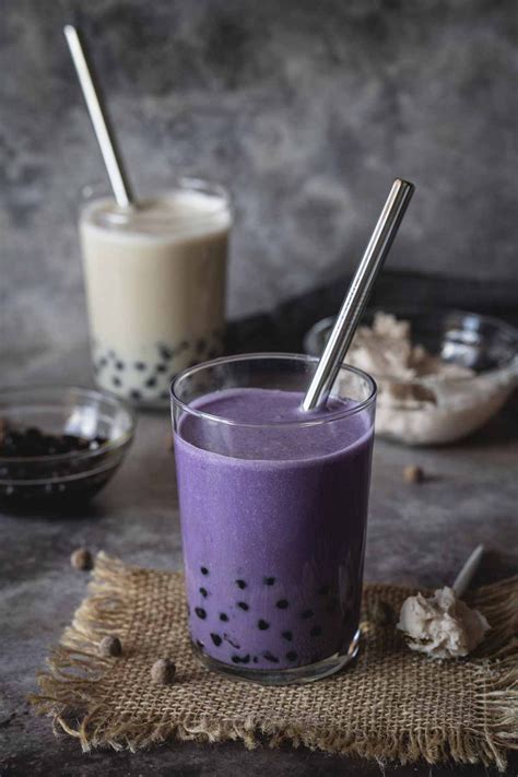 Taro Milk Tea 2 Ways (with Fresh Taro or Powder) - Yummy Addiction