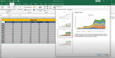 Area Chart in Excel (In Easy Steps)