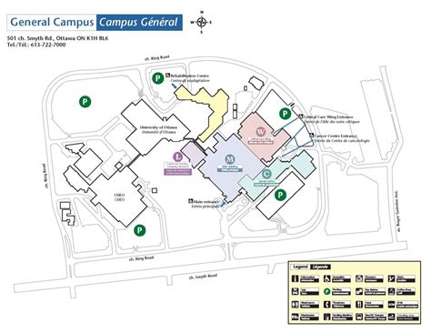 Ottawa Hospital General Campus Map - Topographic Map World