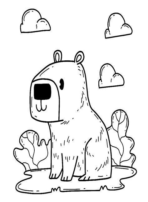 25 Capybara Coloring Pages - ColoringPagesOnly.com