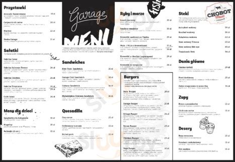 Garage Grill & Bar, Łomża - Menu, prices, restaurant rating